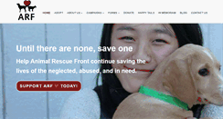 Desktop Screenshot of animalrescuefront.org